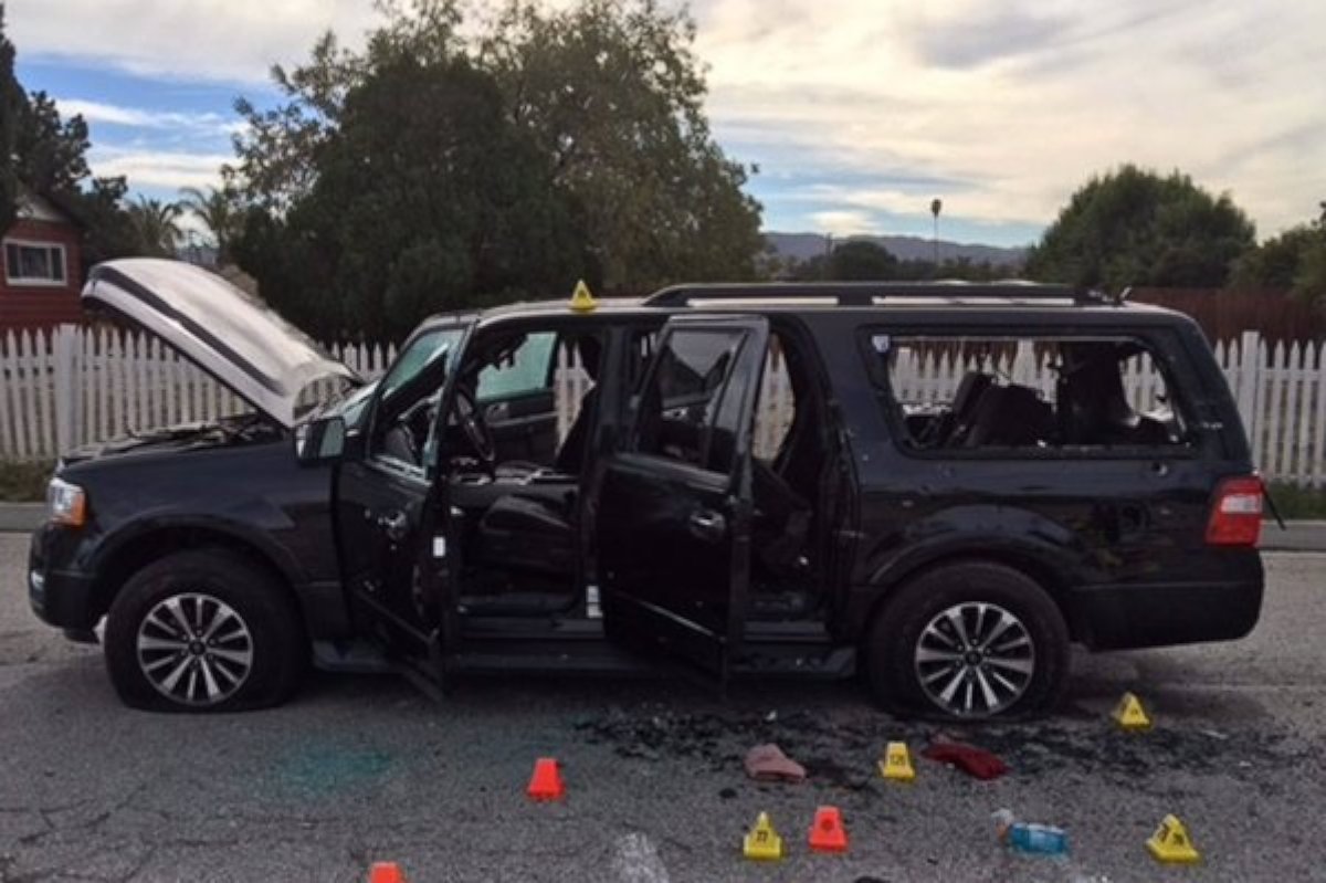 PHOTO: The San Bernardino County Sheriff's Office released a photo of an SUV driven by the suspects accused in an officer-involved shooting on Dec. 2, 2015.