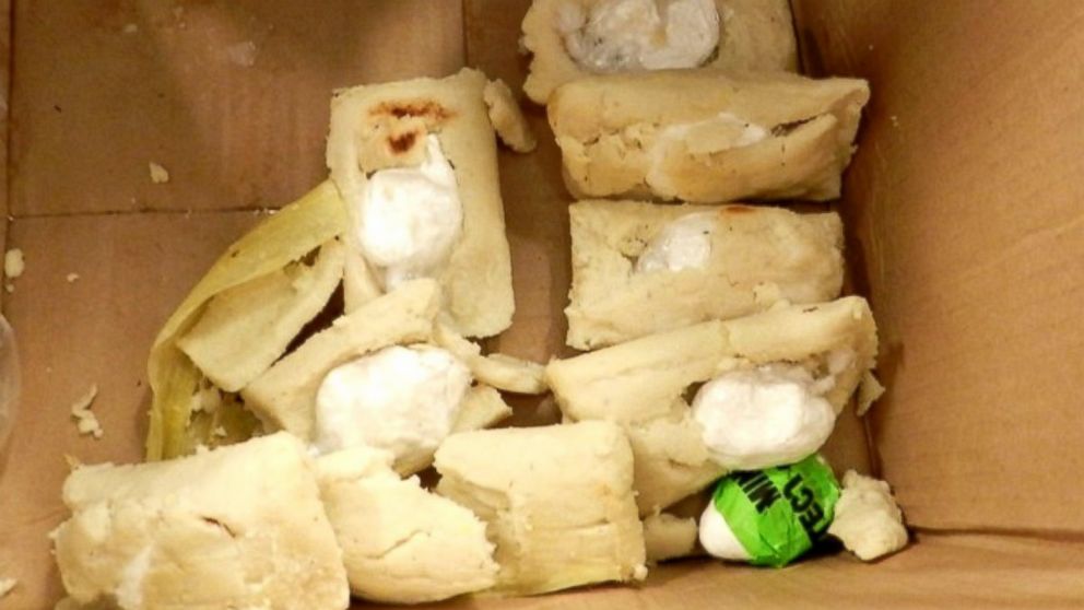 U.S. Customs and Border Protection officers at the George Bush Intercontinental Airport in Houston stopped a would be smuggler from bringing nearly 7 ounces of cocaine into the country in tamales, Aug. 22, 2014.