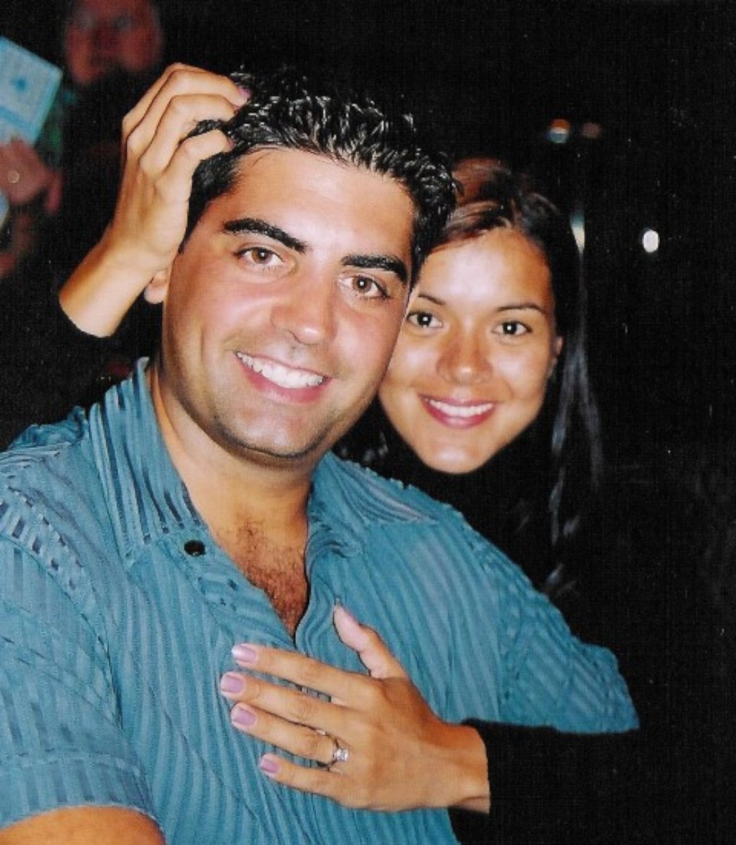 Tanya Villanueva Tepper photographed with her fiance, Sergio Villanueva, in late August 2001. Sergio was a firefighter for Ladder #132 in Brooklyn. It is believed Sergio was last seen in the Marriott Hotel when the towers collapsed on Sept. 11, 2001.