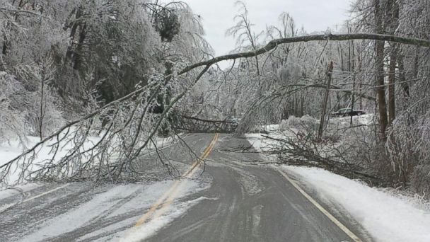 Power Poles Snap, Trees Sag in Tennessee Ice Storm - ABC News