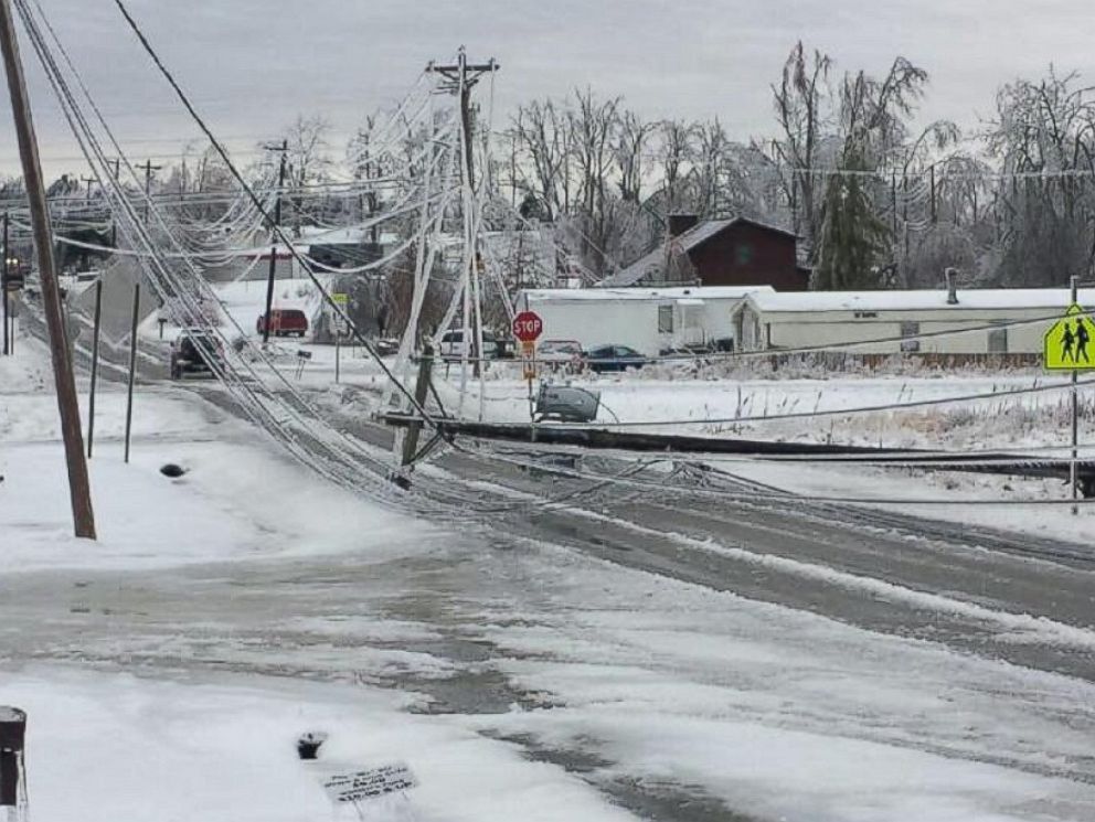 Power Poles Snap, Trees Sag in Tennessee Ice Storm ABC News