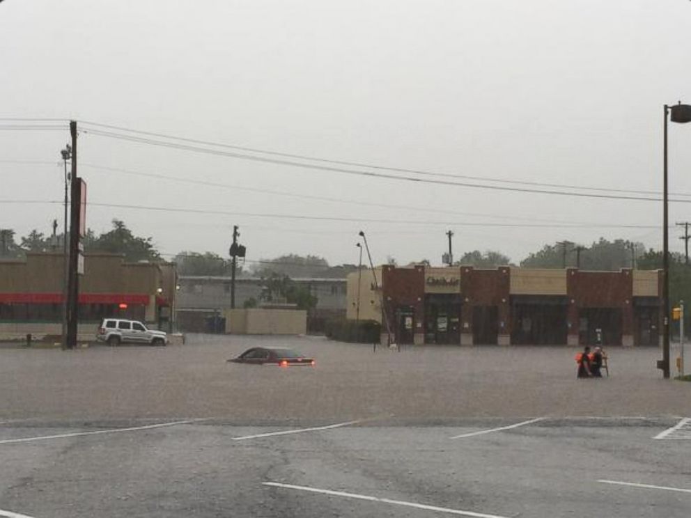 PHOTO: Nathanael Callon posted this photo on Twitter, May 23, 2015, with the caption, "Flooding on 23rd in OKC."