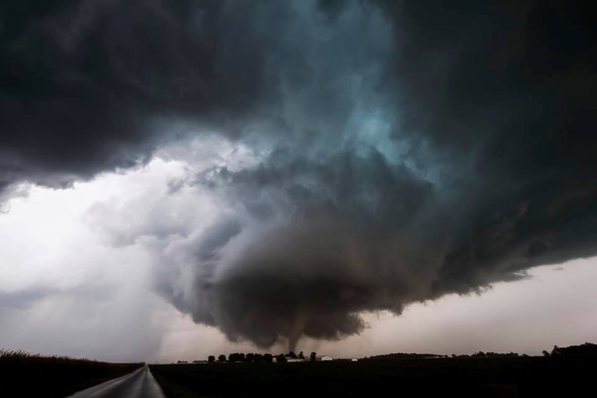 PHOTO: A tornado is seen here in Komoko, Indiana, Aug. 24, 2016. 