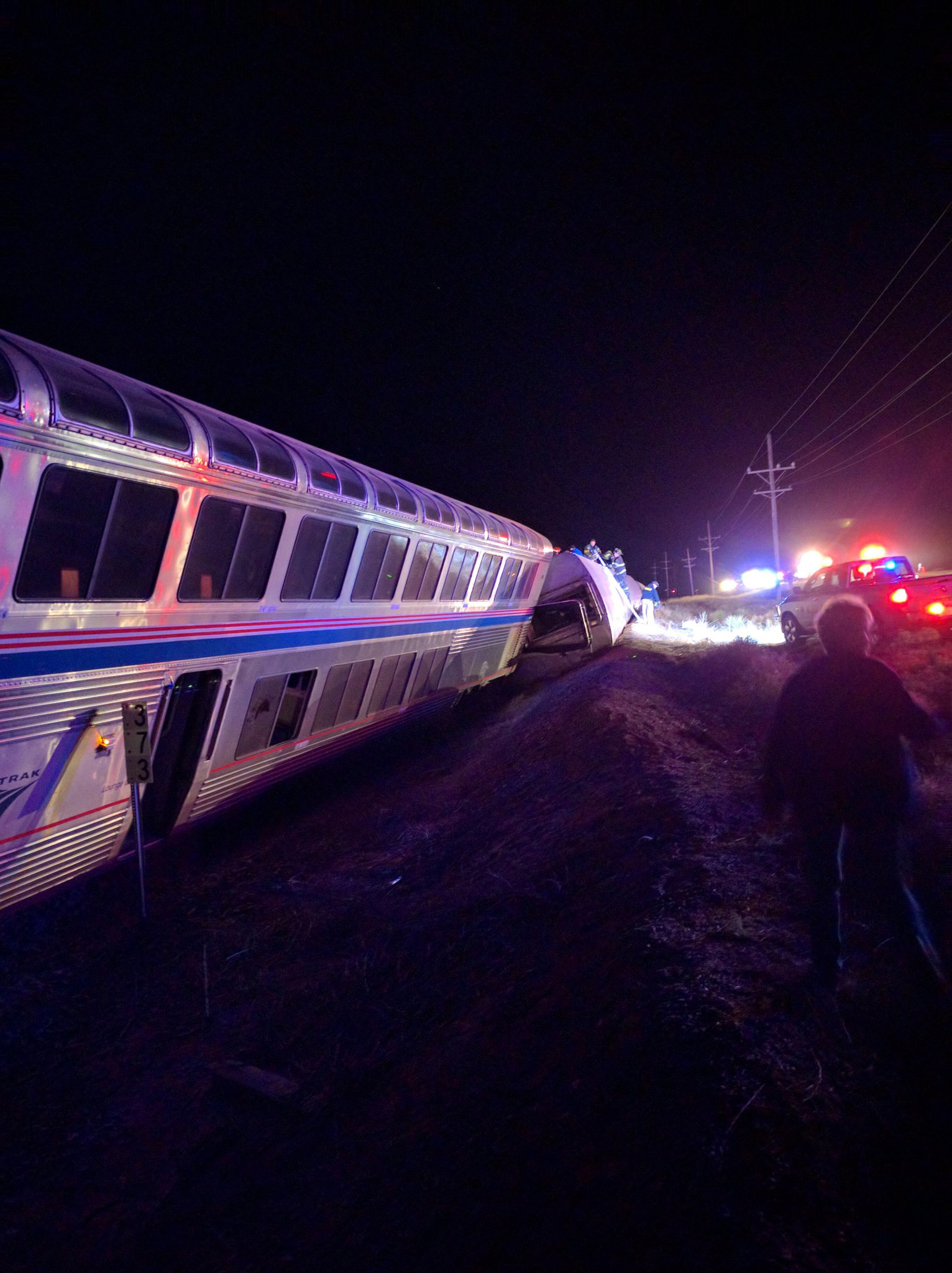 PHOTO: An Amtrak train traveling from L.A. to Chicago derailed approximately 20 miles west of Dodge City, Kansas in this March 14, 2016 file photo.