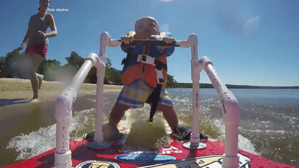 6 Month Old Boy Shows Off Impressive Water Skiing Skills Abc News