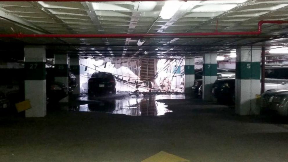 A parking garage collapse at the Watergate office building, April 30, 2015.
