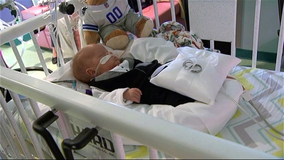 PHOTO: Baby J.J. wore a tuxedo onesie and served as the ring bearer for his parents' wedding.