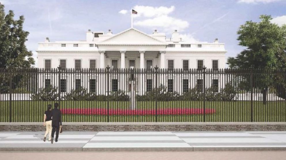 PHOTO: Rendering of proposed White House fence from Lafayette Park.