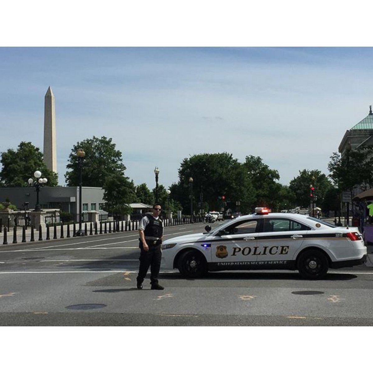 PHOTO: The scene near the White House is seen here, May 20, 2016. A shooting was reported nearby.