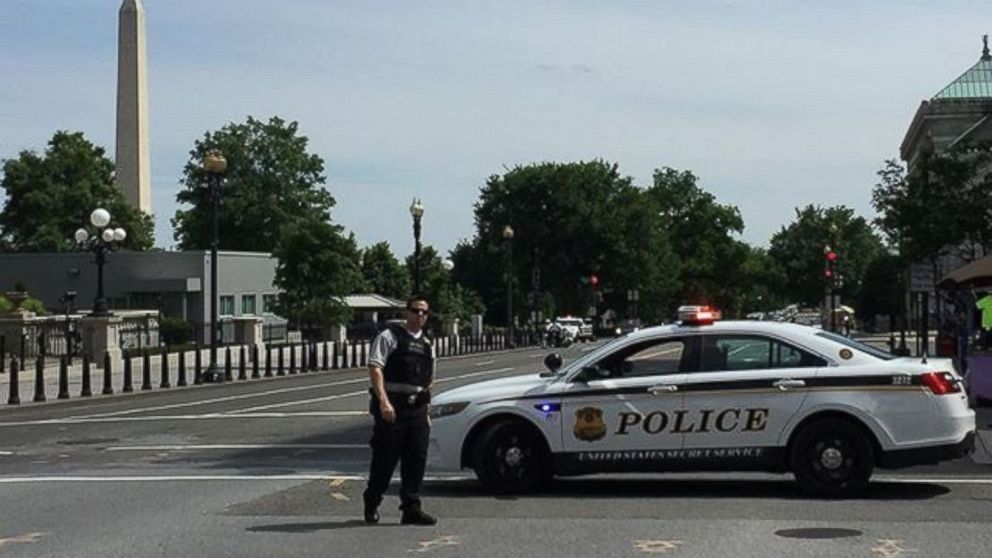 PHOTO: The scene near the White House is seen here, May 20, 2016. A shooting was reported nearby.