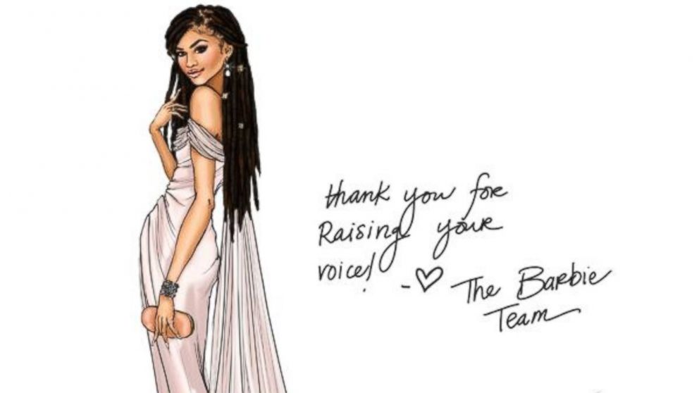 Beneden afronden Voordracht diepte Barbie to Honor Zendaya with Doll Wearing Dreadlocks Like Oscars Red Carpet  Look - ABC News