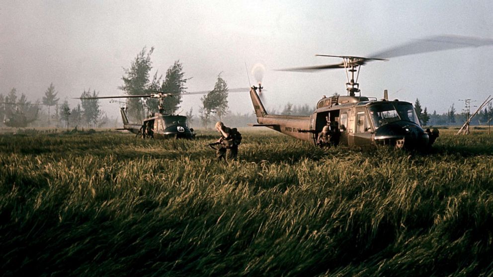 Helicopters that brought Company C soldiers to My Lai in March 1968.