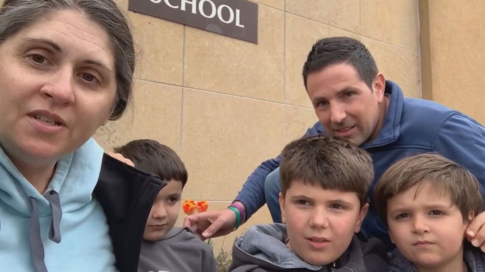 PHOTO: Becky Herber pictured with her family, including Nathan, in Rochester, Minnesota. 