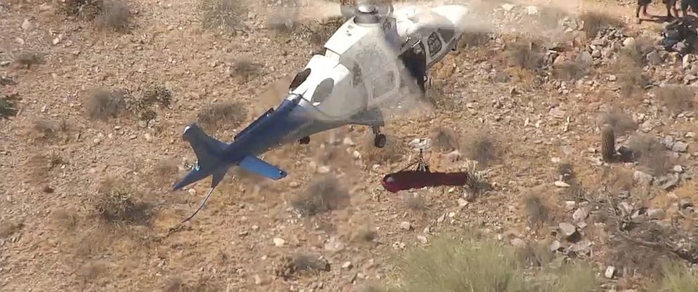 Dramatic video captures dizzying helicopter rescue of injured hiker ...