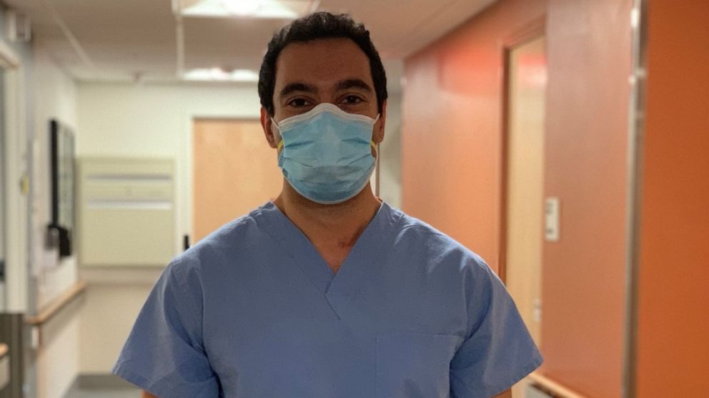 PHOTO: Dr. Akshay Kapoor was on the frontlines of the coronavirus pandemic one week after graduating from University of Massachusetts Medical School.
