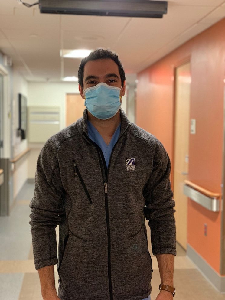 PHOTO: Dr. Akshay Kapoor was on the frontlines of the coronavirus pandemic one week after graduating from University of Massachusetts Medical School.