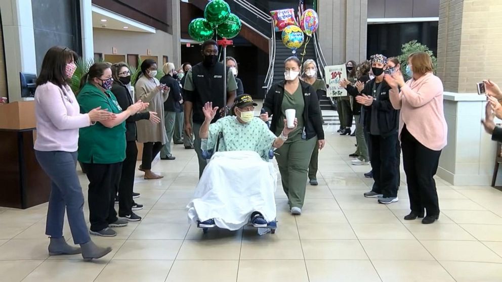 PHOTO: On Dec. 2 Major Wooten, 104, was released from Madison Hospital in Birmingham, Alabama after  surviving COVID-19. 