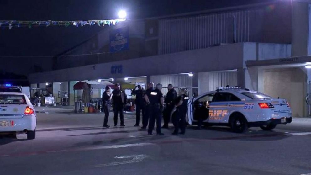 PHOTO: A police investigation is underway after a shooting occurred on Sunday night at the Sabadomingo flea market in Houston, Texas.