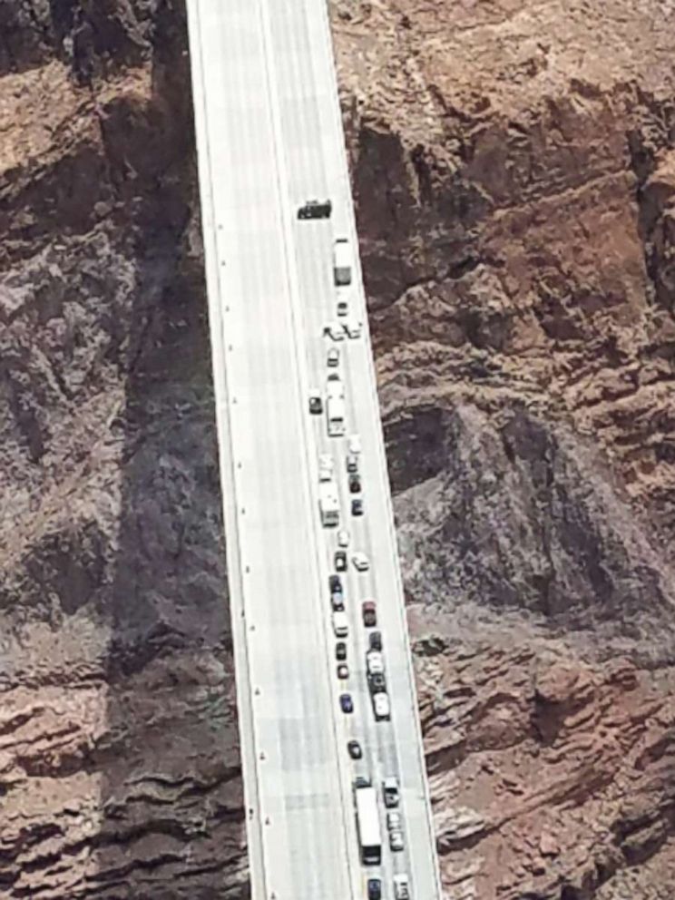 PHOTO: In June 2018, Matthew Wright blocked a bridge near the Hoover Dam in an armored truck