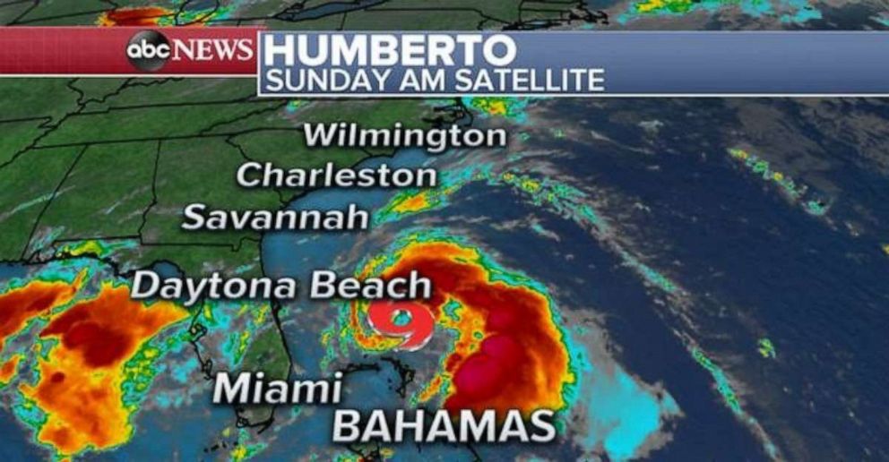 PHOTO: Tropical Storm Humberto is moving slowly at 7 mph off the coast of Florida.