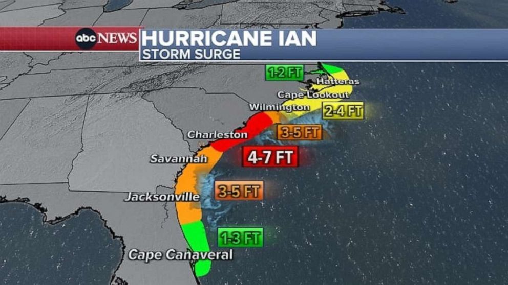 Ian storm surge 11pm