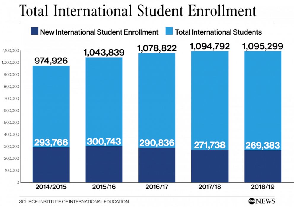 Total international student enrollment