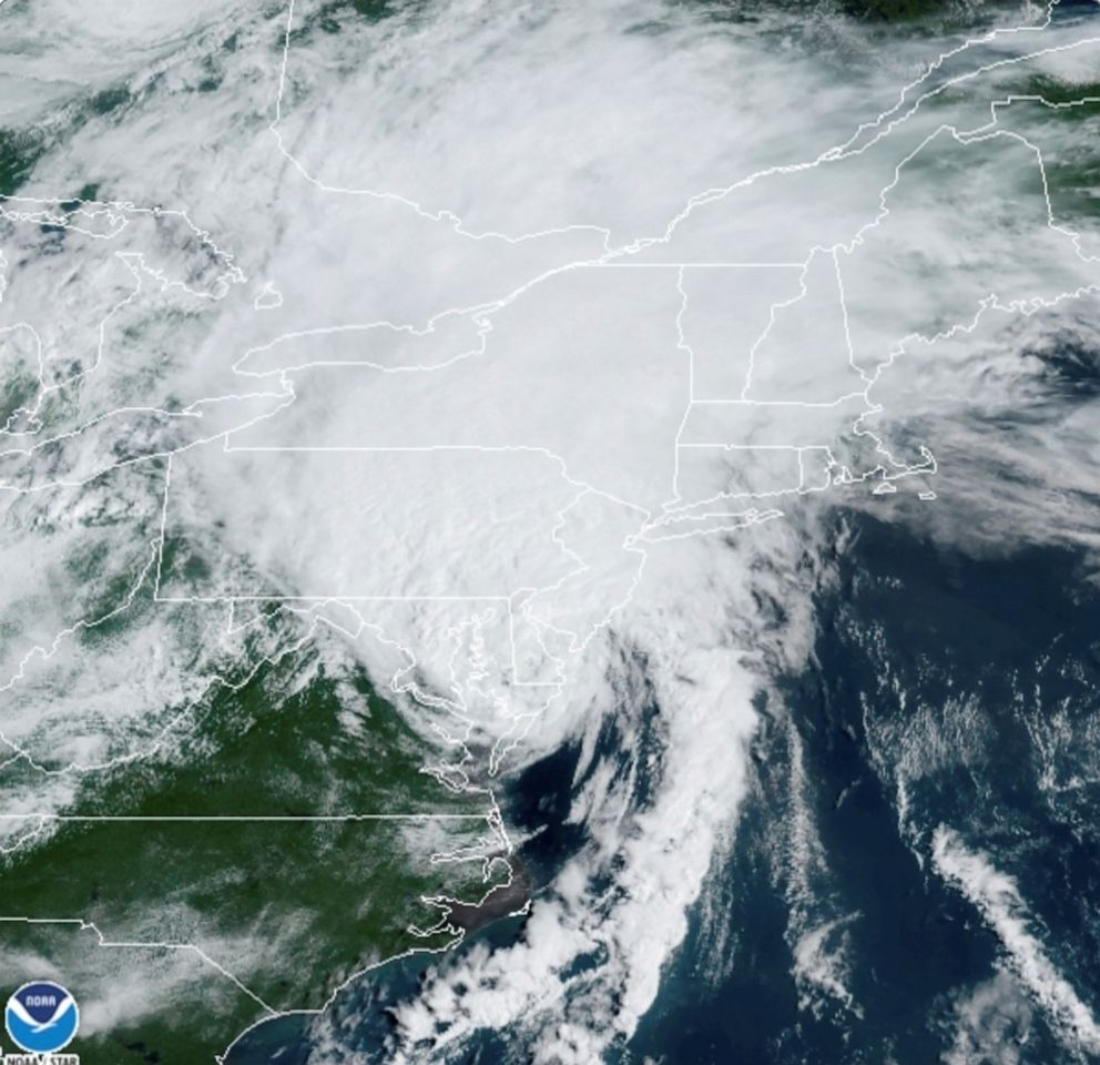 PHOTO: A satellite image shows Tropical Storm Isaias as it progresses over the northeast, Aug. 4, 2020.