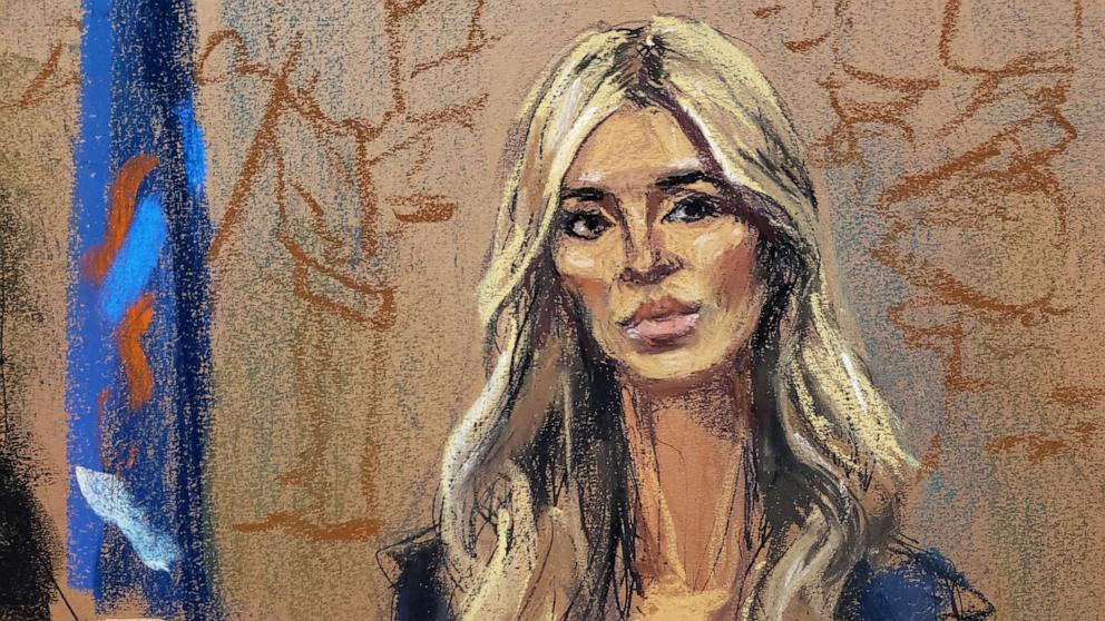 PHOTO: Ivanka Trump is questioned on the witness stand during the Trump Organization civil fraud trial in New York State Supreme Court in New York City, Nov. 8, 2023, in this courtroom sketch.