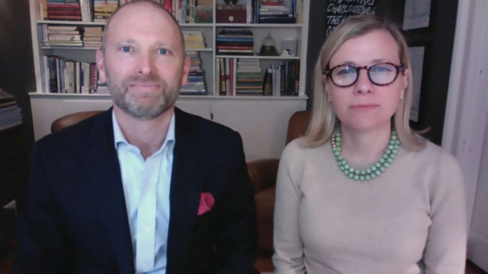 PHOTO: Corey and Jennifer Feist speak to ABC News about Jennifer's sister, Dr. Lorna Breen, a medical director for an emergency department in New York City who died by suicide near the beginning of the pandemic. 