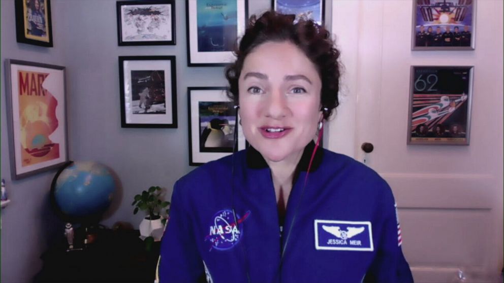 PHOTO: Astronaut Jessica Meir talks to ABC News about a potential trip to the moon. She was part of the first all-women spacewalk at the International Space Station in 2019. 