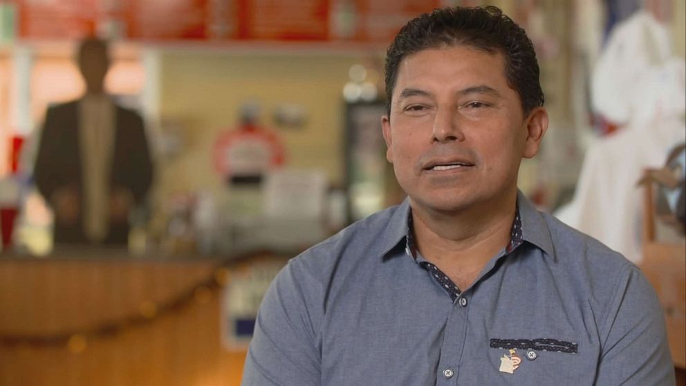 PHOTO: Jorge Rivas, owner of Sammy's Mexican Grill in Tuscon, Arizona, has been a vocal supporter of Trump and says he's voting for the president's second term because he supports "law and order."  