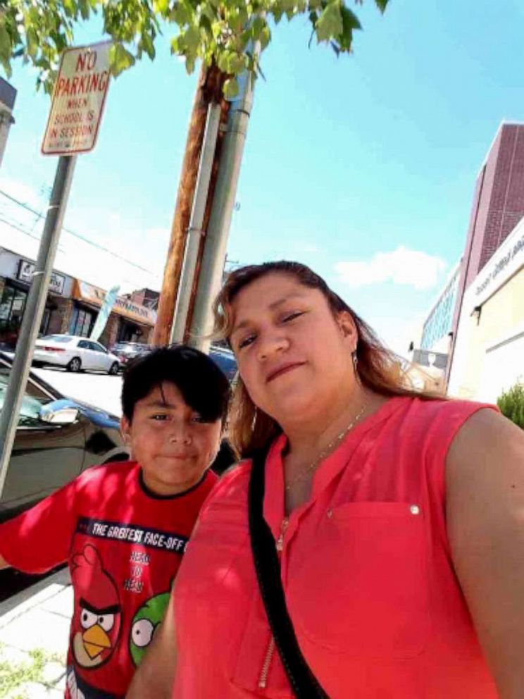 PHOTO: Juan Ramirez, 9, with his late mother, Margot Ramirez, who died from a heart attack months before her husband died from COVID-19. 