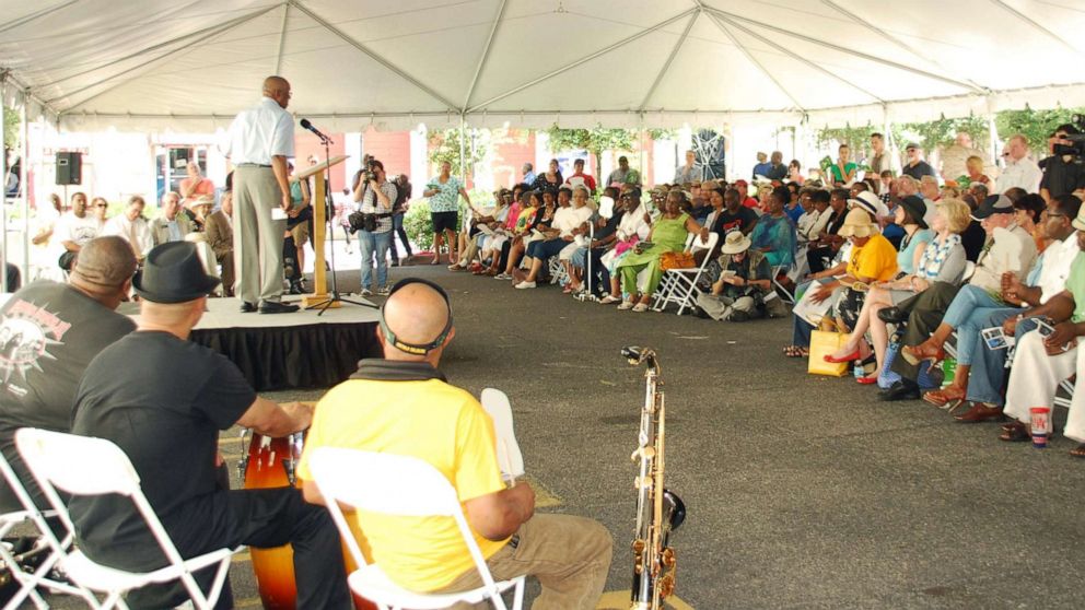 PHOTO: Residents gathered for a Juneteenth celebration in Galveston, Texas, in 2014.