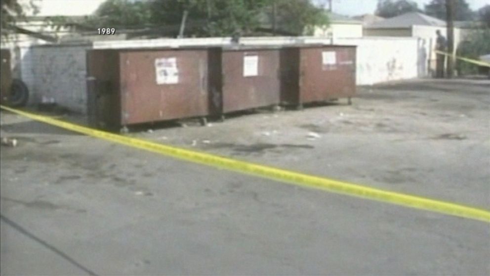 PHOTO: The dumpster in Santa Ana where Robin Barton was left in as a baby is pictured here. 