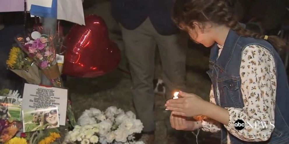 PHOTO: Community members gathered at a Southern California intersection to mourn a popular dog walker who was killed on Tuesday, May 7, 2019. 