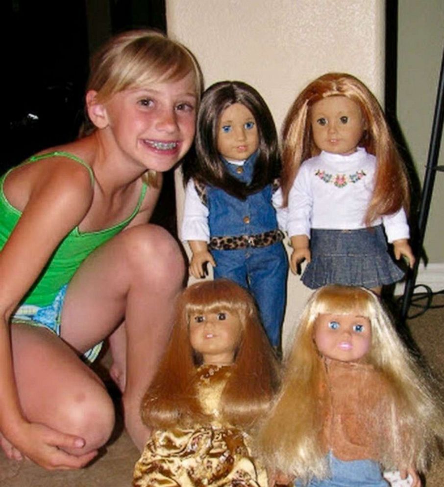 PHOTO: Karli King poses with her American Girl Dolls in this undated photo.