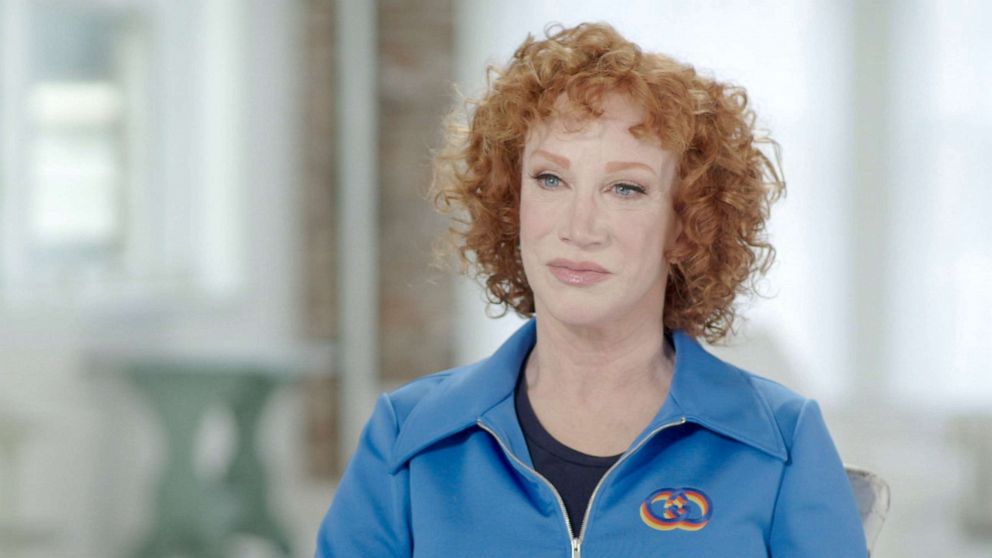 PHOTO: Comedian Kathy Griffin talks to "Nightline" about the fallout from her 2017 photoshoot in which she a bloodied mask in the likeness of then President Donald Trump. She says she fell into addiction.
