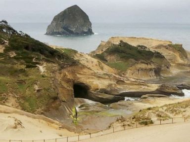 Hiker's body found after plummeting from rocky bluff and being swept out to sea