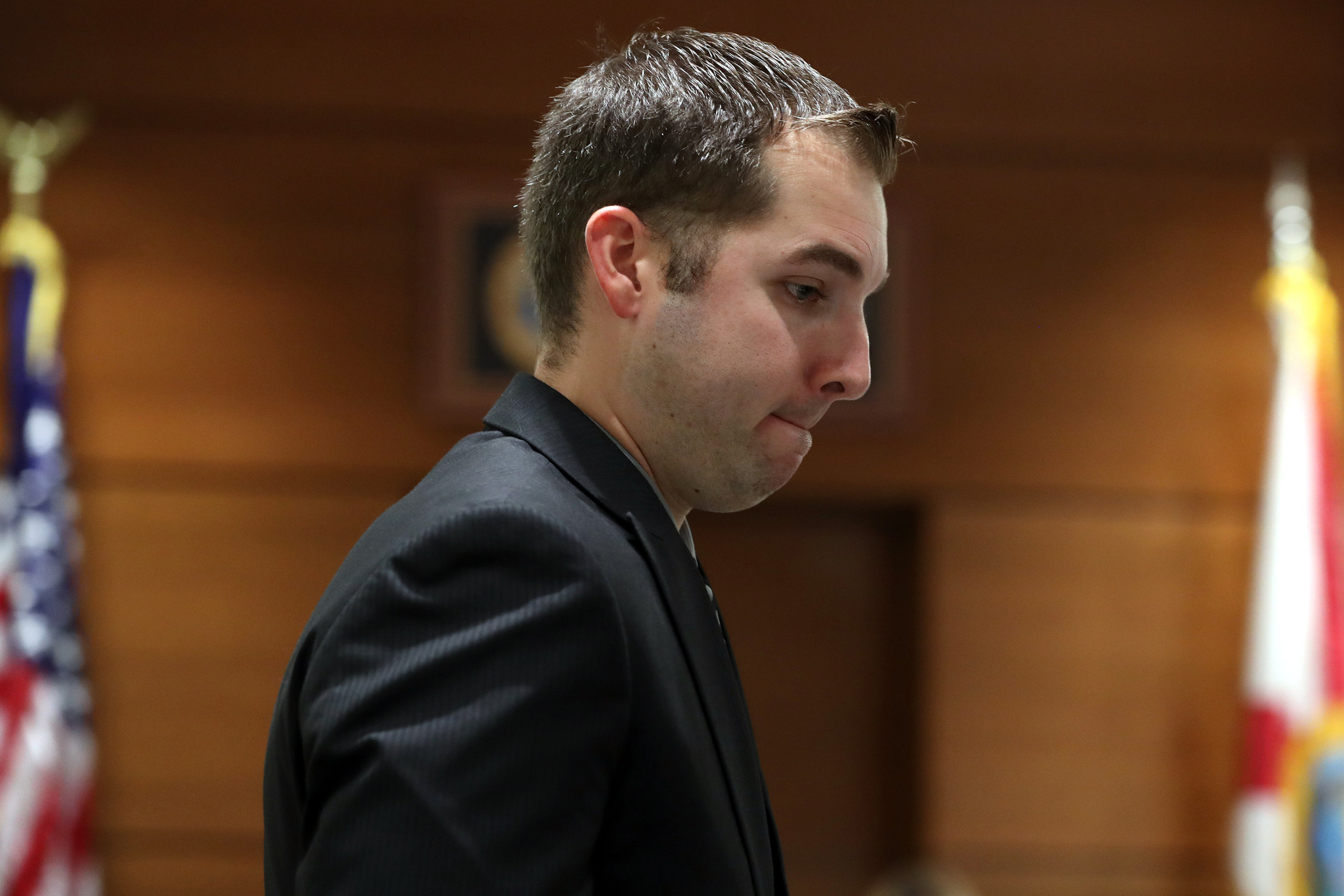 PHOTO: Deputy Christopher Krickovich appears in court during a status hearing at the Broward County Courthouse in Fort Lauderdale, Fla., July 29, 2019. 