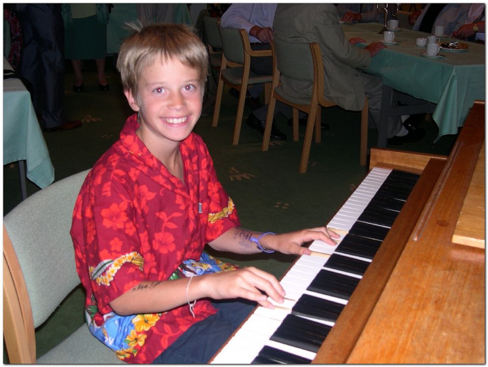 PHOTO: Kygo began learning to play the piano at 6 years old. Here he is in 2003. 