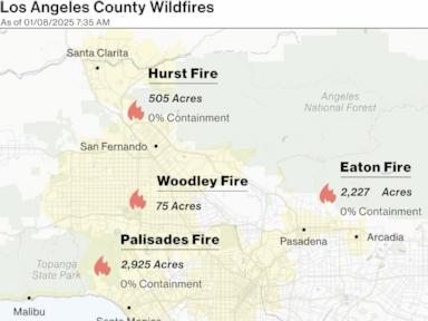 California wildfires maps show evacuations, power outages, air quality