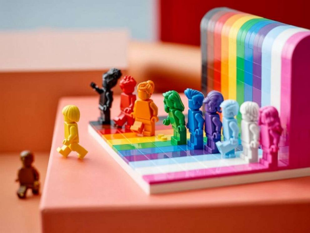 PHOTO: Lego has announced that they that they will be releasing their first LGBTQIA+ set complete with 11 monochrome figures and characters inspired by the iconic rainbow flag called “Everyone is Awesome” which is launching on June 1, 2021. 