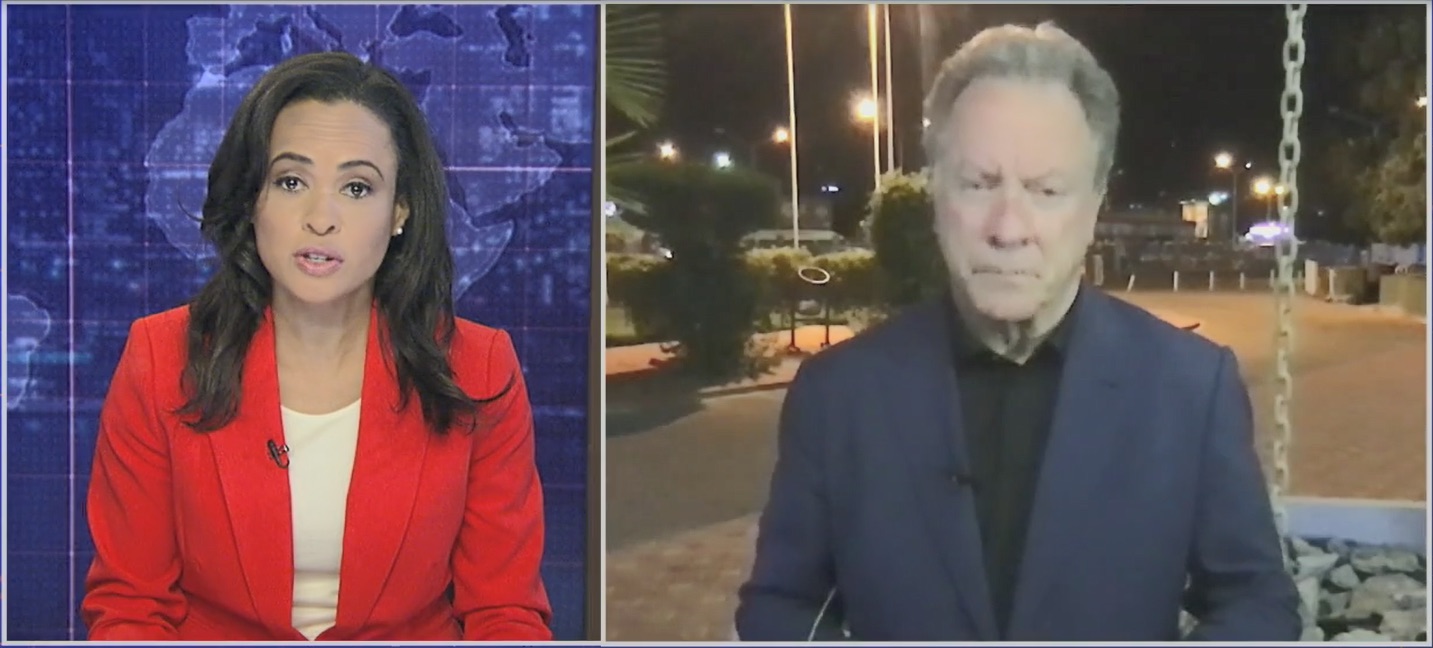 PHOTO: Linsey Davis interviews the executive director of the World Food Programme, David Beasley on ABC News Prime after the organization won the Nobel Peace Prize Oct. 9, 2020.