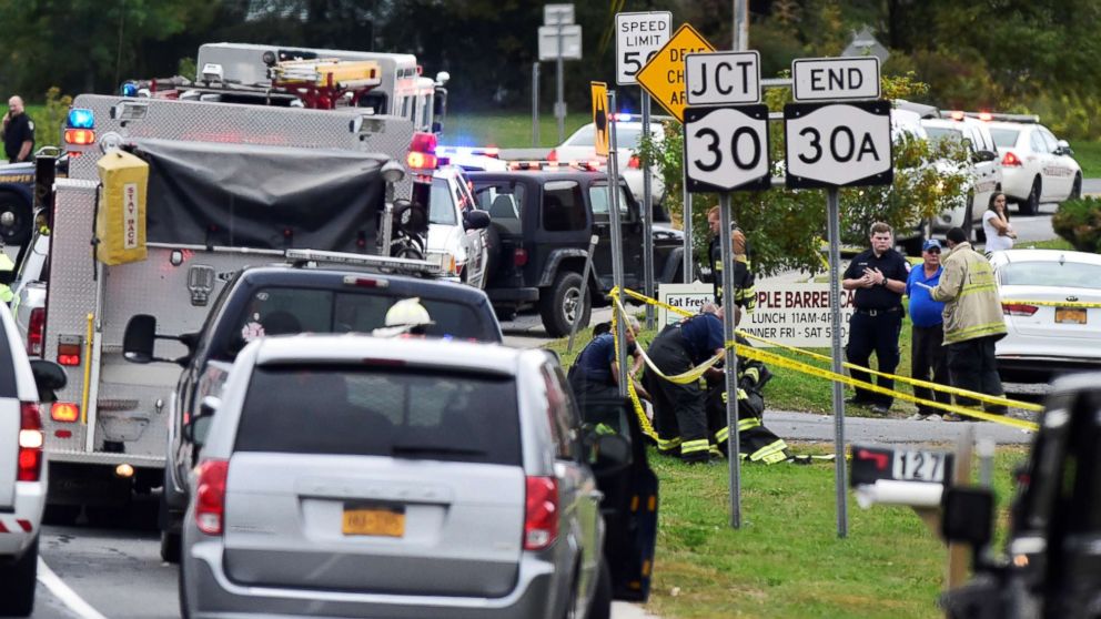 PHOTO: The scene of a deadly limousine crash in Schoharie, N.Y., Oct. 6, 20