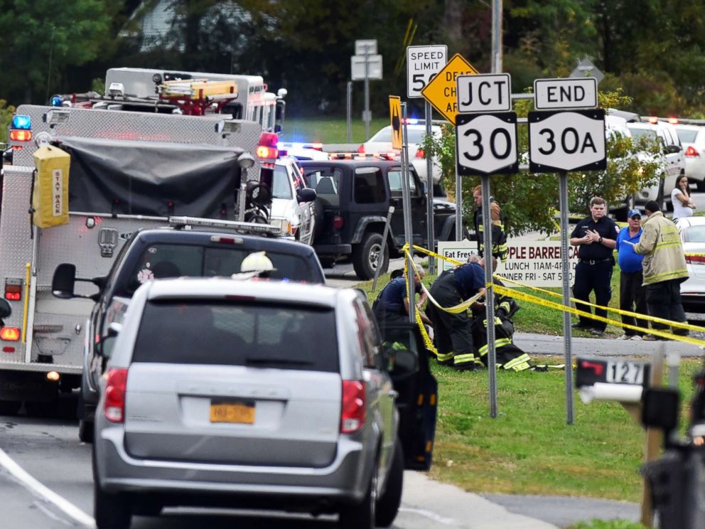 PHOTO: The scene of a deadly limousine crash in Schoharie, N.Y., Oct. 6, 20