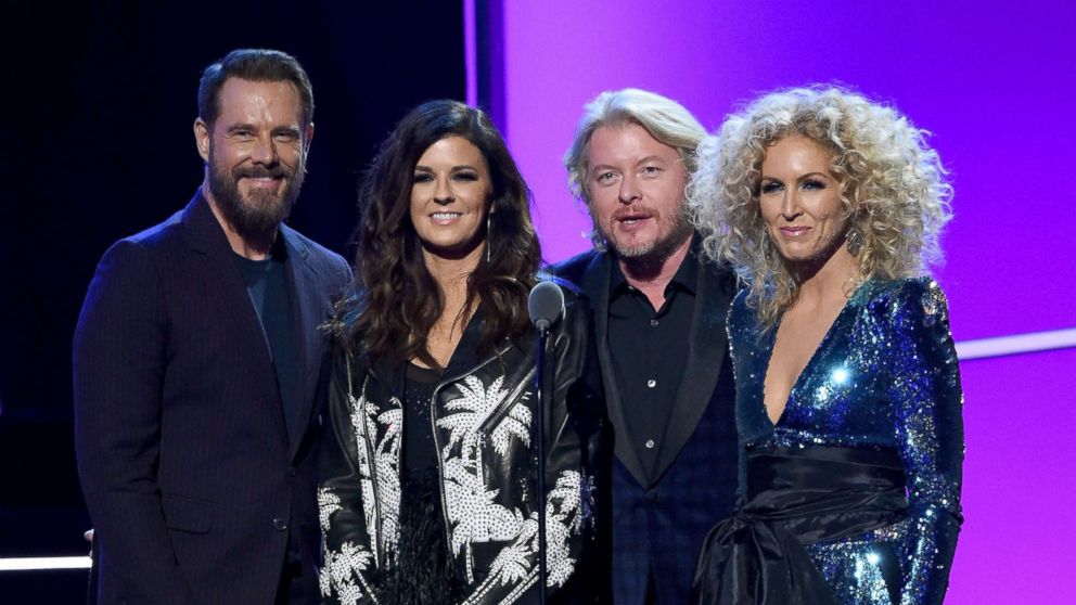 PHOTO: From left, Jimi Westbrook, Karen Fairchild, Phillip Sweet, and Kimberly Schlapman of Little Big Town onstage during 60th Annual GRAMMY Awards at Madison Square Garden on Jan. 29, 2018 in New York City.