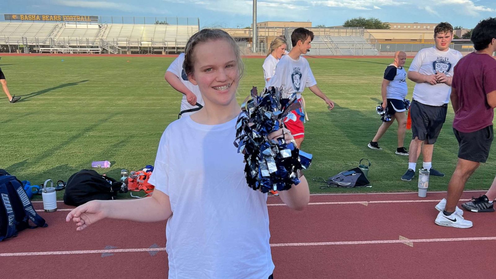 PHOTO: Lucy Cook, 15, at a high school football game in Gilbert, Arizona.