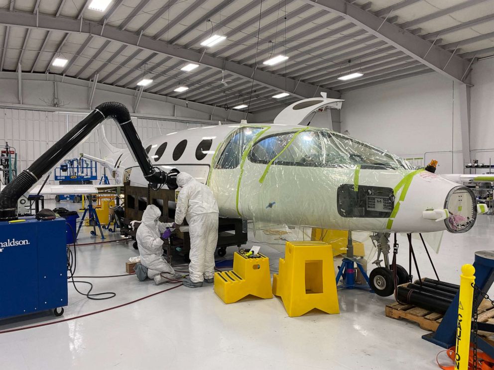 PHOTO: The Eviation hanger located at a local airport in Arlington, Washington. 