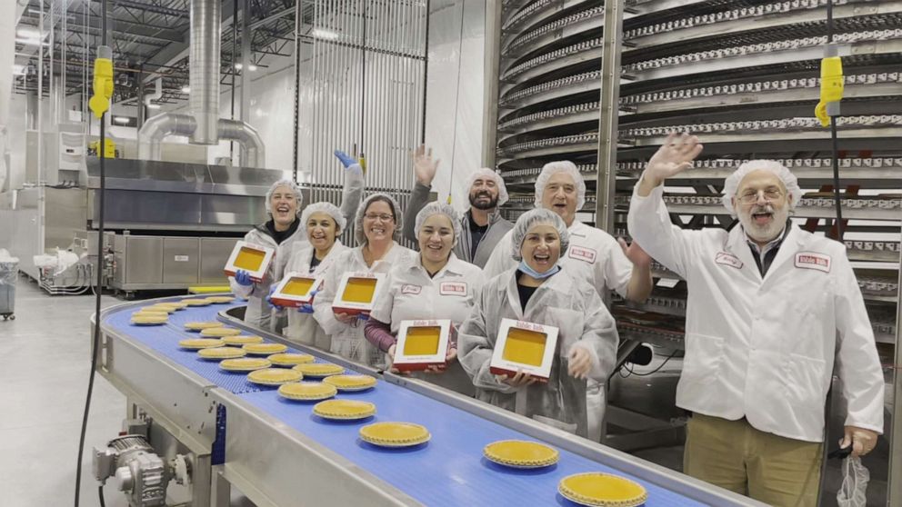 PHOTO: Some of the employees of Table Talk Pies in Worcester, Massachusetts. 