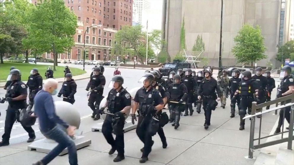 Graphic video shows Buffalo police pushing man during protest